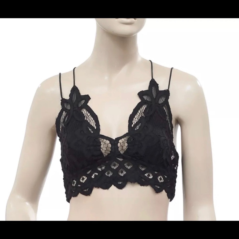 Free People Adella Bralette in Black